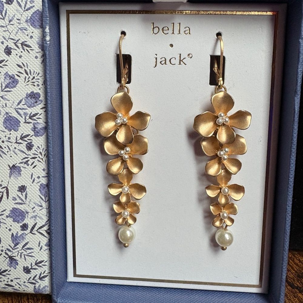 Floral Cluster Dangle Earrings